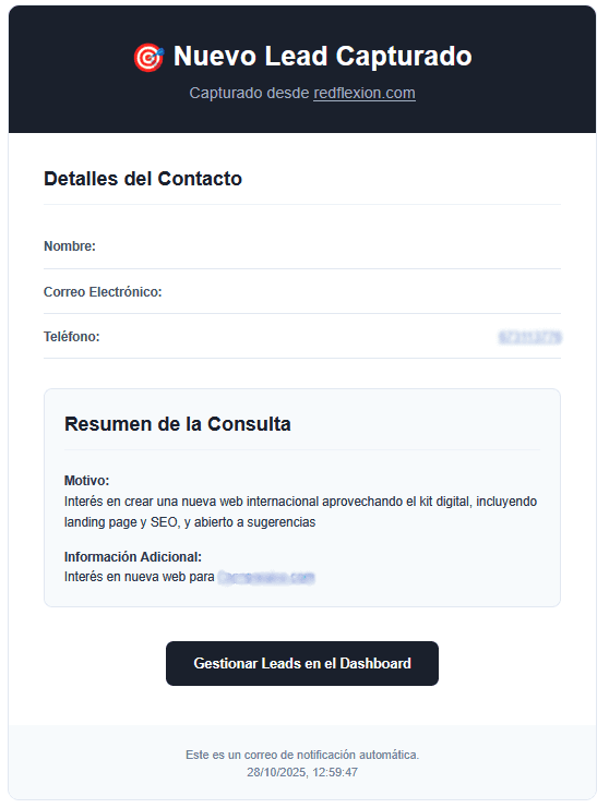 Formulario de configuración general y prompt del sistema